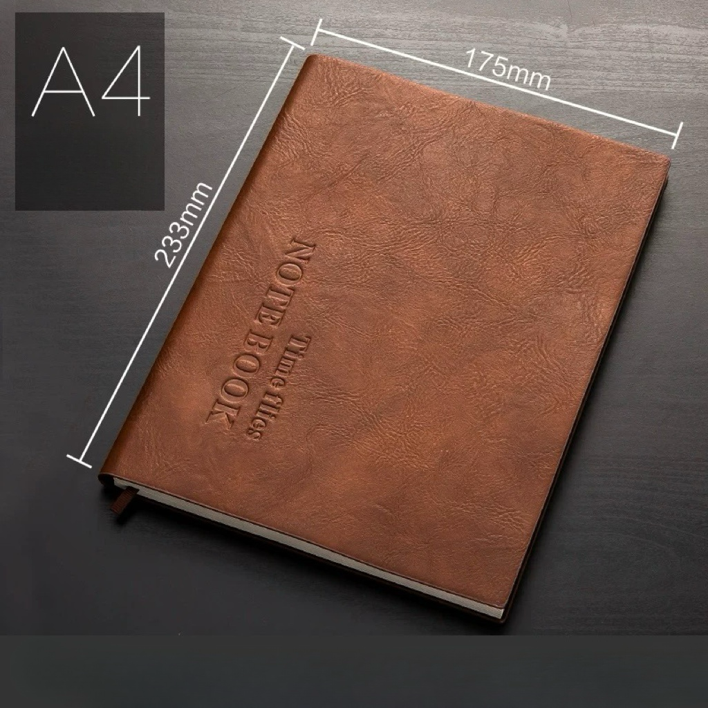 Premium A4 Thickened Soft Leather Notebook – Vintage-Inspired Journal for Office, Student, and Creative Use