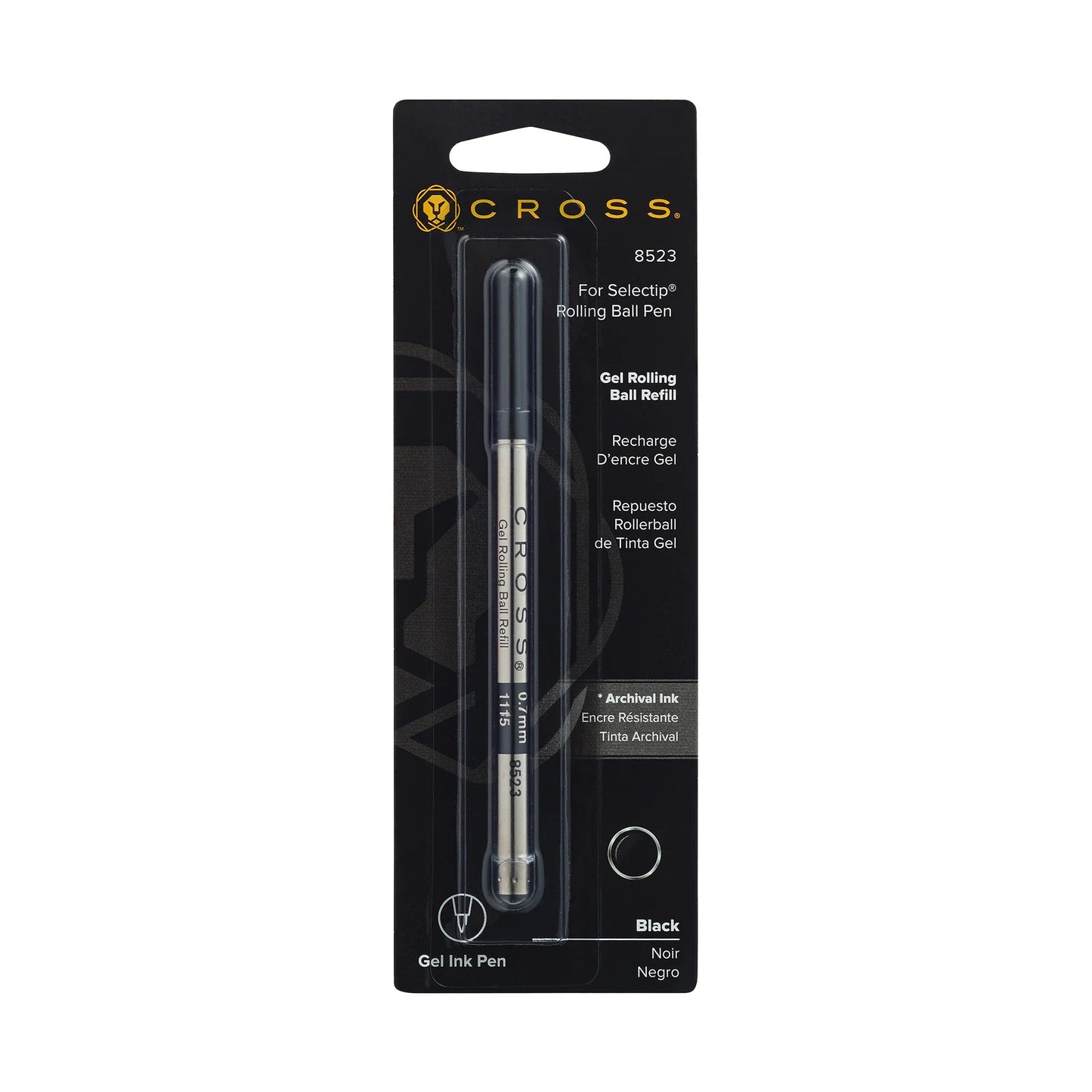 Cross Pen Refill 8523 Genuine Rolling Ball Selectip Gel Rollerball Pen Black 0.7