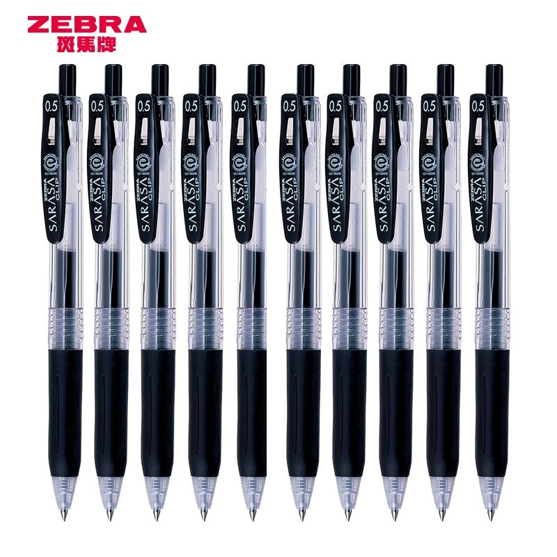 Zebra Sarasa Clip 0.5mm Black JJ15-BK 10 pens (set) Gel Ink Rollerball