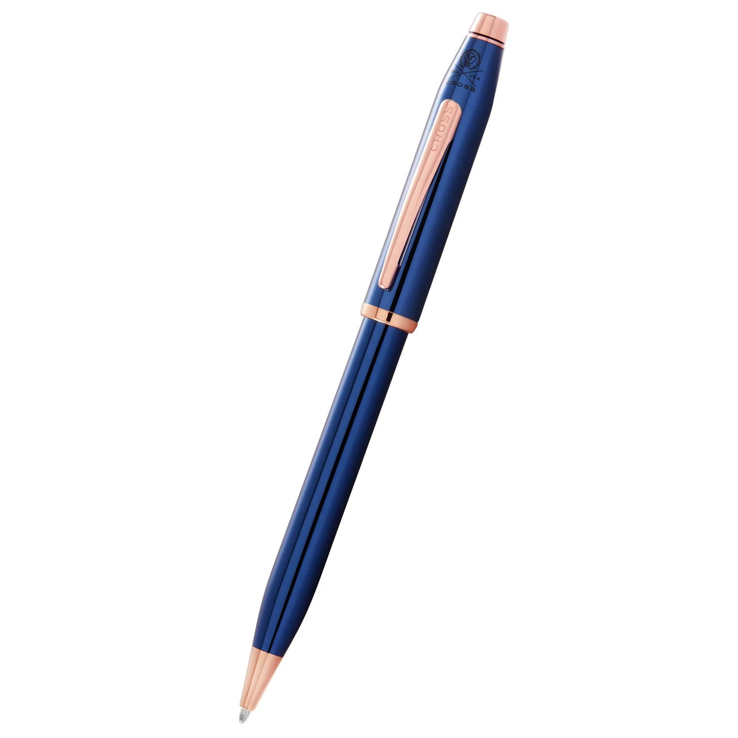CROSS CENTURY II T/L BLUE LACQ & ROSE GOLD BP — view 5 | luxury writing pen | XYD PLUS