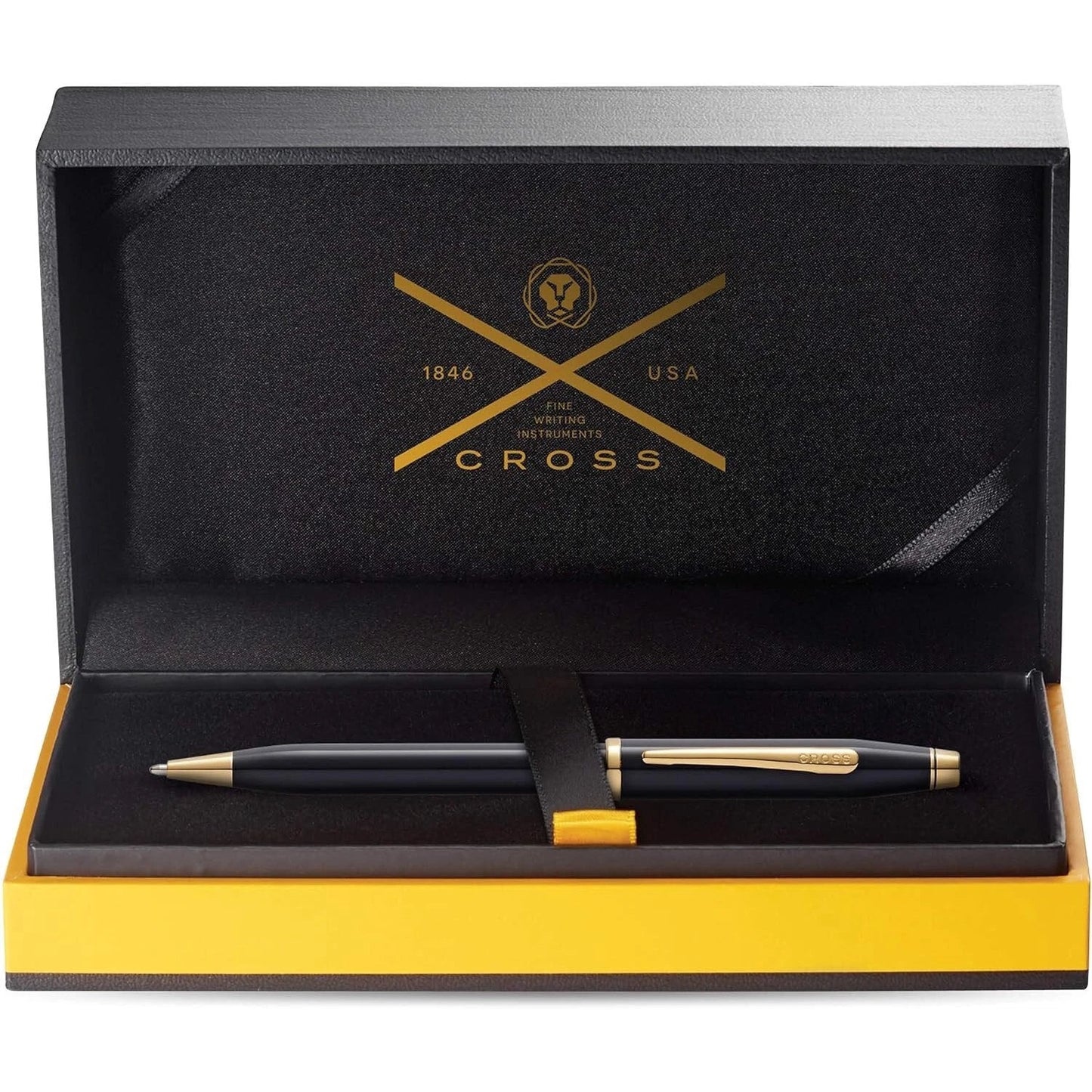 Cross Century II Ballpoint Pen | Black Lacquer & 23ct Gold Trim | Luxury Writing Instrument | Premium Executive Gift — view…