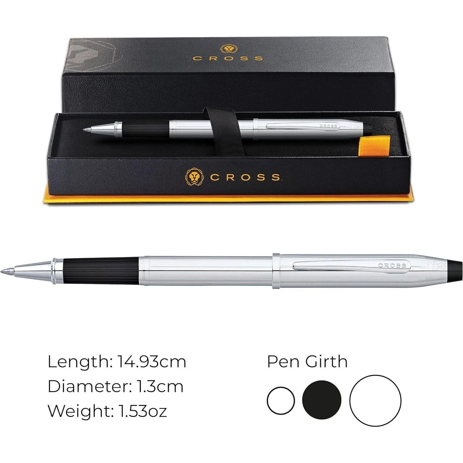 Cross Century II Rollerball Pen | Lustrous Chrome | Smooth Liquid Ink | Premium Executive Writing Instrument — view 5 |…