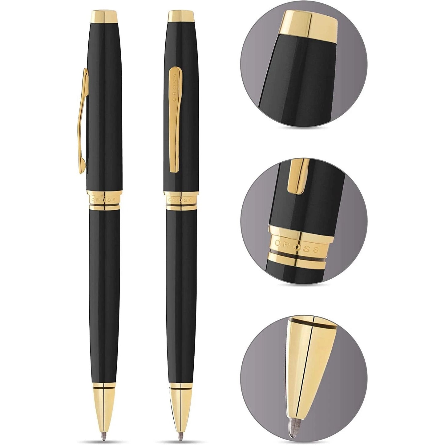 Cross Coventry Ballpoint Pen | Black Lacquer & Gold Trim | Classic Luxury Writing Instrument | Premium Gift Pen — view 6 |…