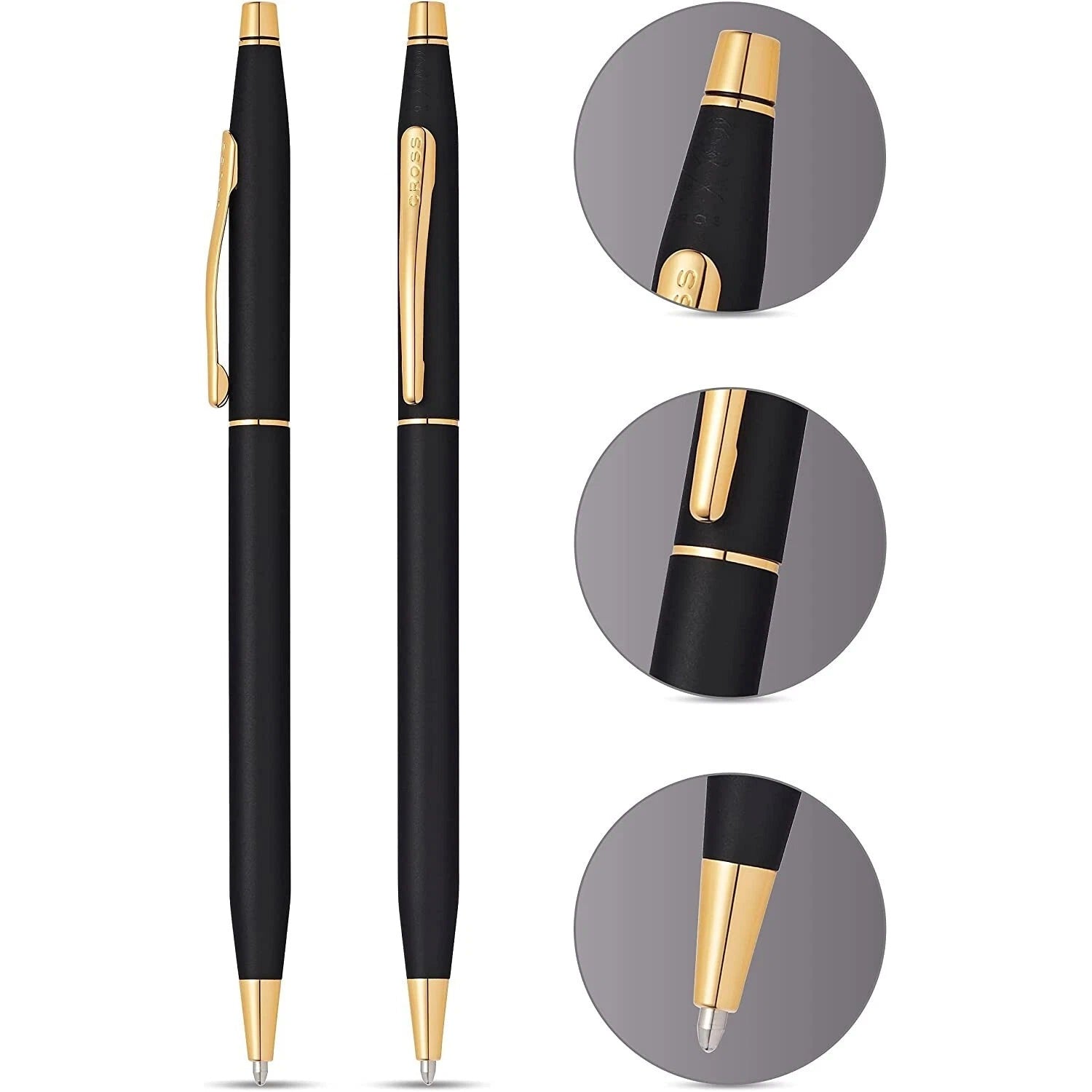 Cross Classic Century Classic Black Ballpoint Pen | Sleek All-Black Luxury Writing Instrument | Executive & Gift Pen — view…