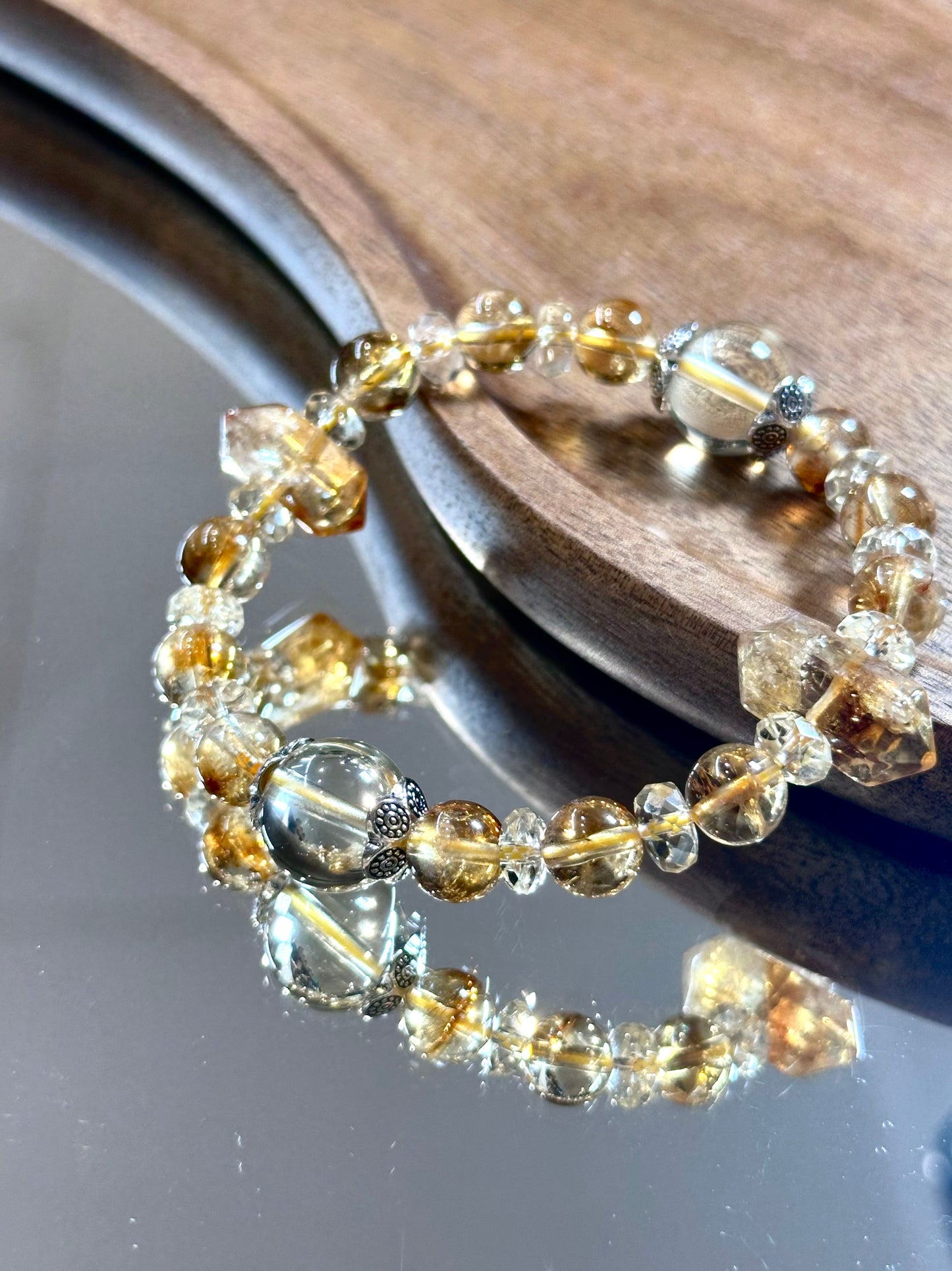 Golden Pyramid Citrine Bracelet – Focus Your Energy, Amplify Your Intentions