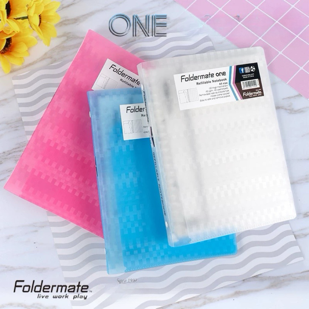 FoldermateOne B5 Loose-Leaf Notebook with Bookmark Ruler