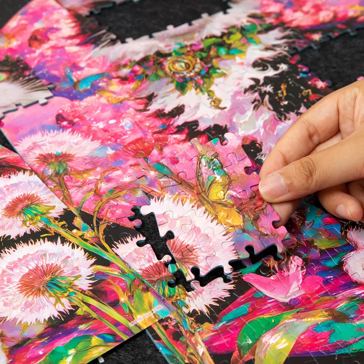 “The Lunar Spirit Cat” 500 Piece Jigsaw Puzzle for Adults – Cute Cartoon Animal Art | Whimsical Fantasy Illustration | Gift for Cat Lovers