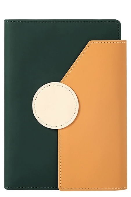 Fashion Designable A5 Notebook - Green with Yellow image