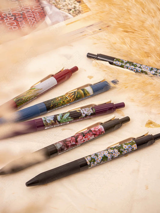 ZEBRA JJ15 Limited Edition Flower Retro Color Gel Pen Set – 0.5mm Ink Matches Barrel
