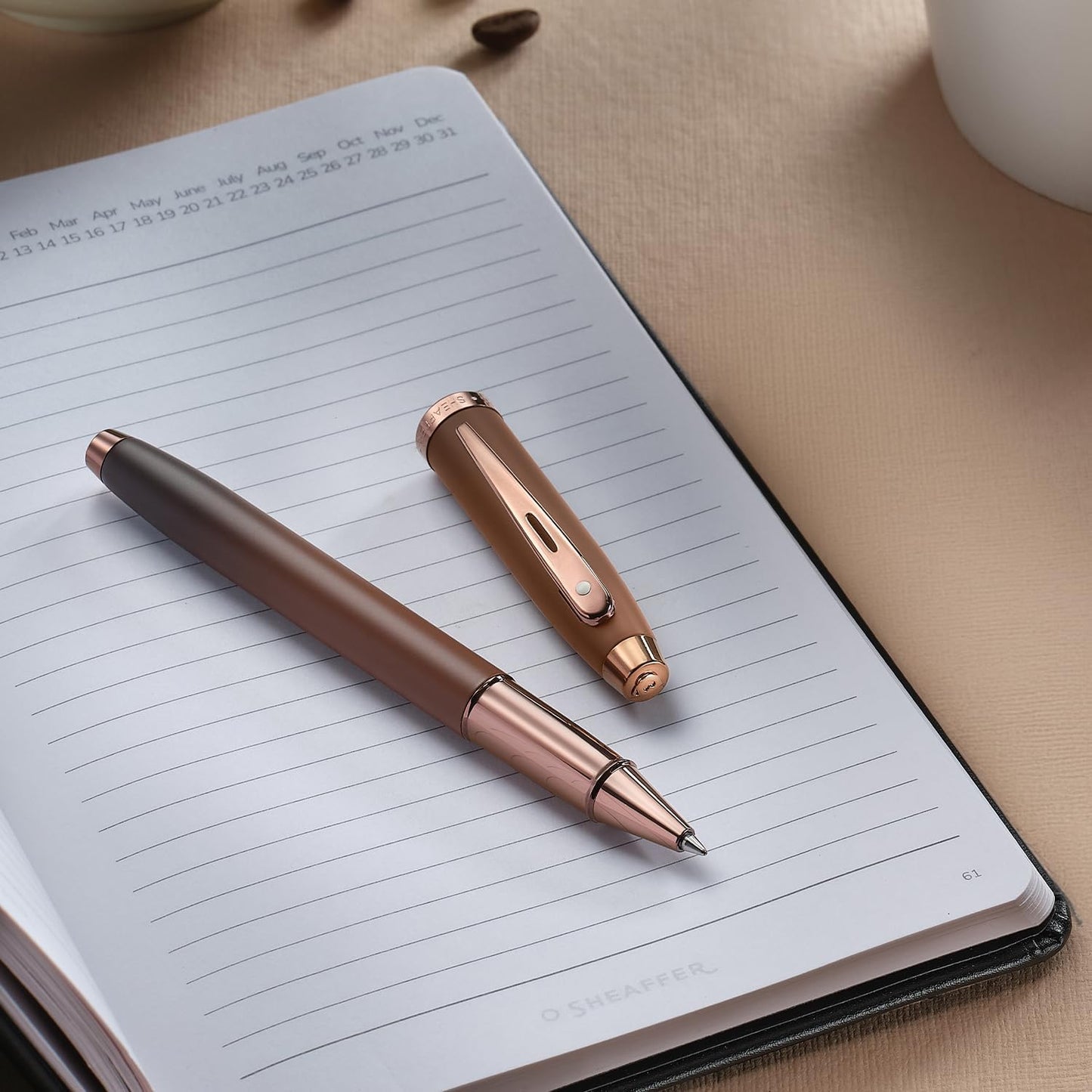 Sheaffer® 100 9374 Coffee Edition Matte Brown Rollerball Pen with Regal Brown PVD Trims