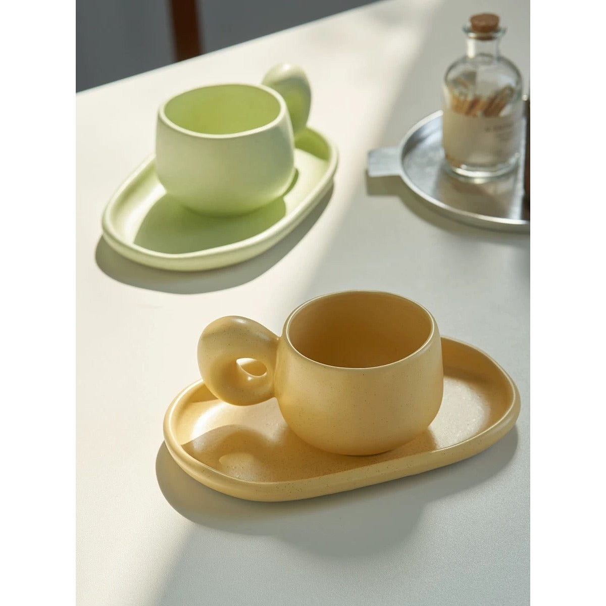 Handmade Ceramic Mug and Plate Set 200ml — view 9 | handmade ceramic | XYD PLUS