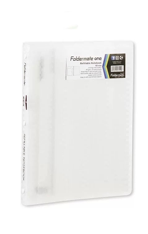 FoldermateOne B5 Loose-Leaf Notebook with Bookmark Ruler