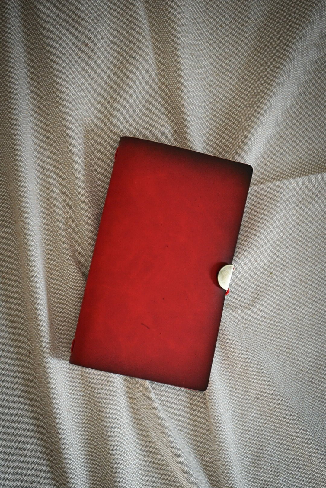 A6 Leather Strap Binder Notebook - Red image
