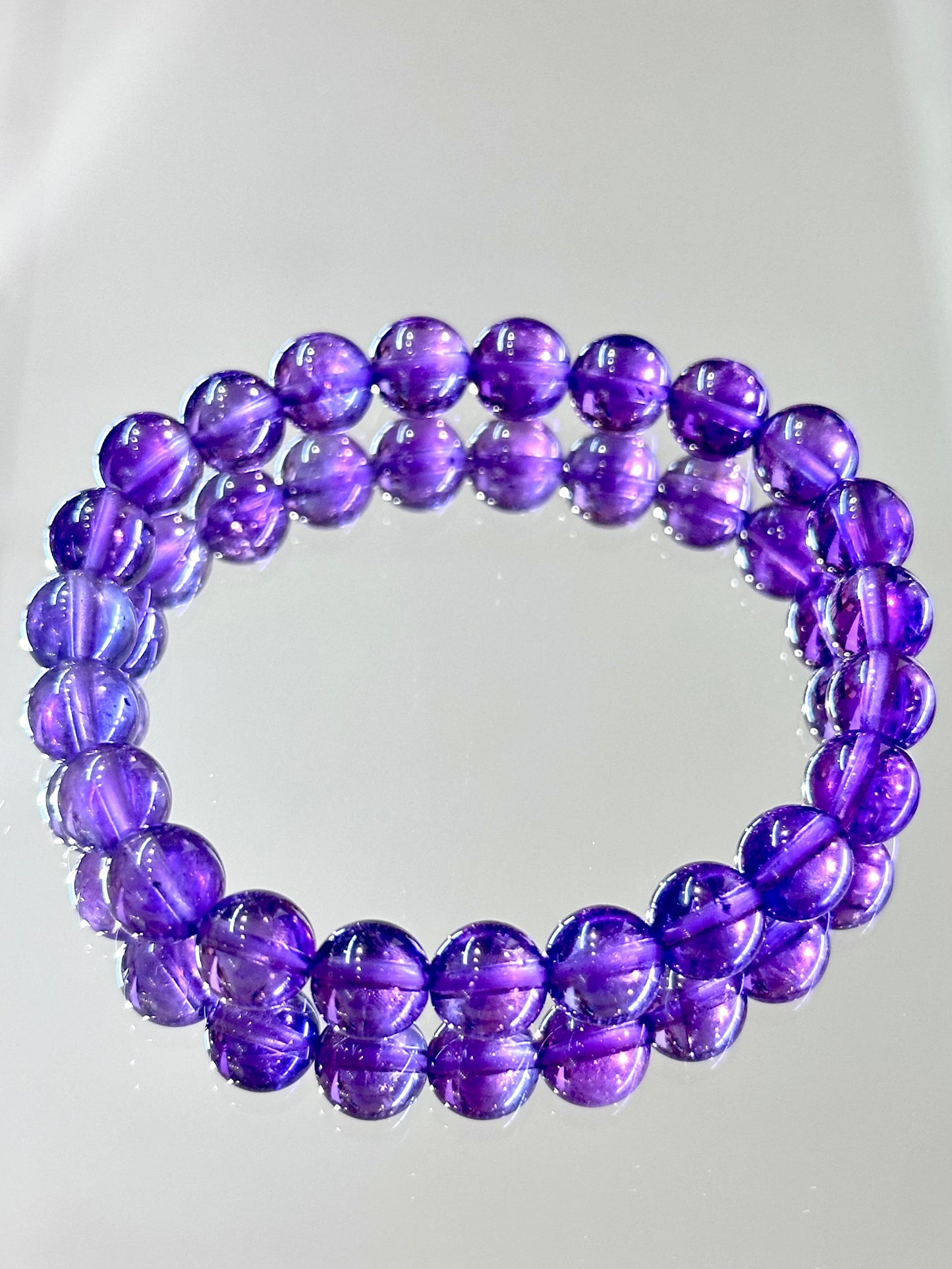Premium Uruguayan Amethyst Crystal beaded Bracelet handmade jewelry crystal
