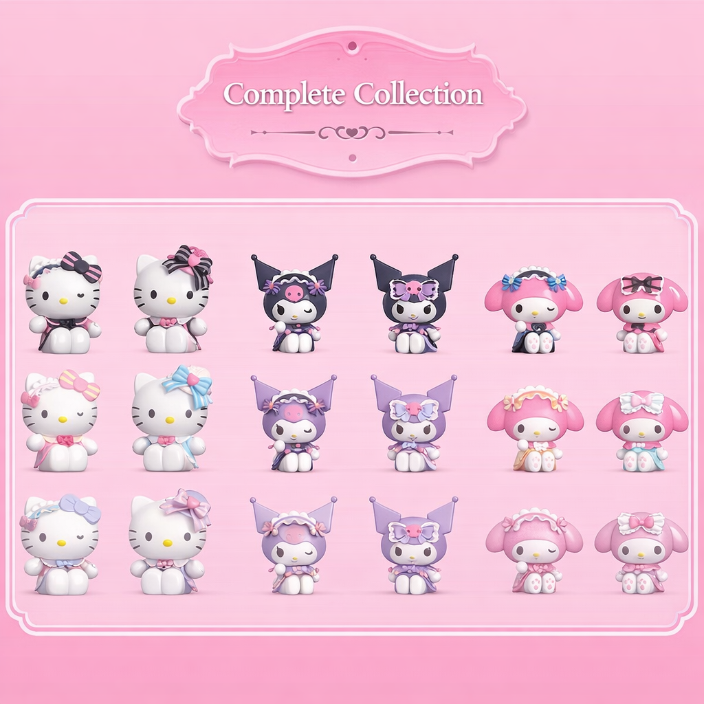 MOETCH × Sanrio "Sweet Lolita Girl" Mini Blind Bag Figure — Hello Kitty / Kuromi / My Melody | 18 Designs, No Hidden