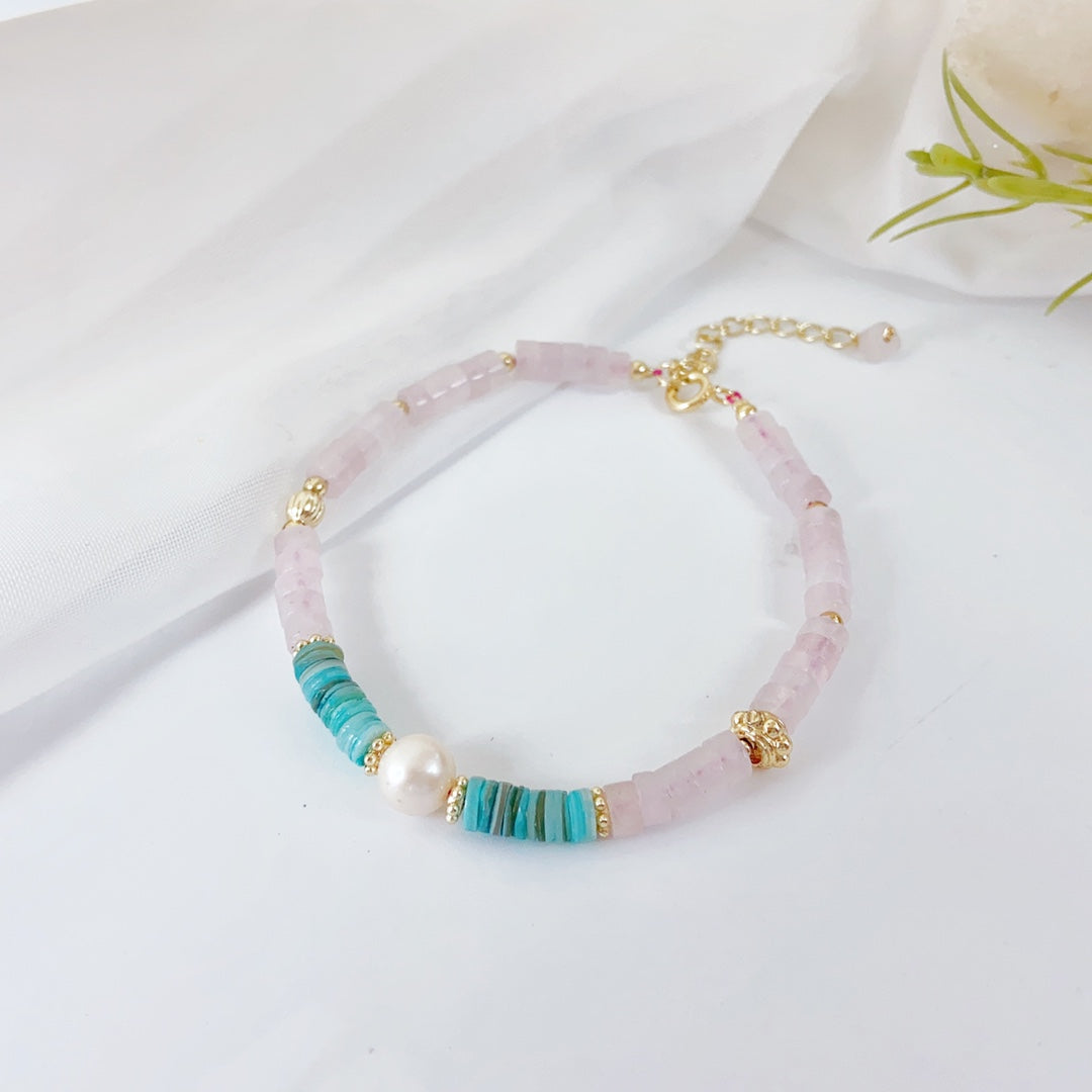 Lumiara Jewellery: Dreamy Loop Rose Quartz Bracelet