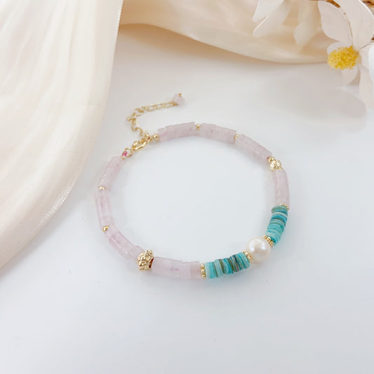 Lumiara Jewellery: Dreamy Loop Rose Quartz Bracelet