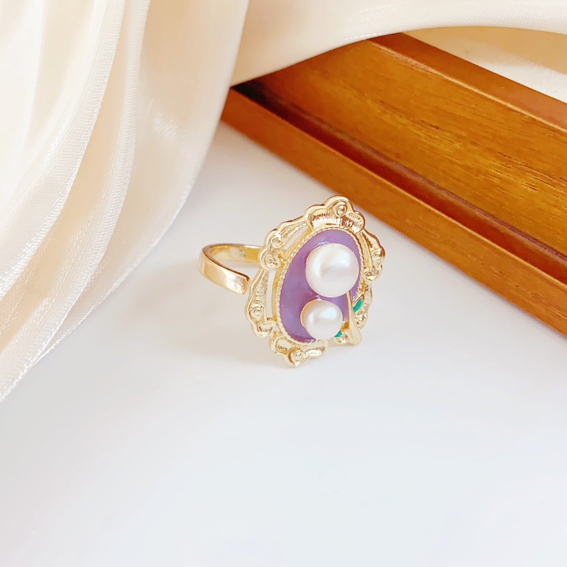 Lumiara Jewellery: Lavender Garden Pearl Ring