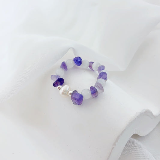 Lumiara Jewellery: Amethyst Chip Ring