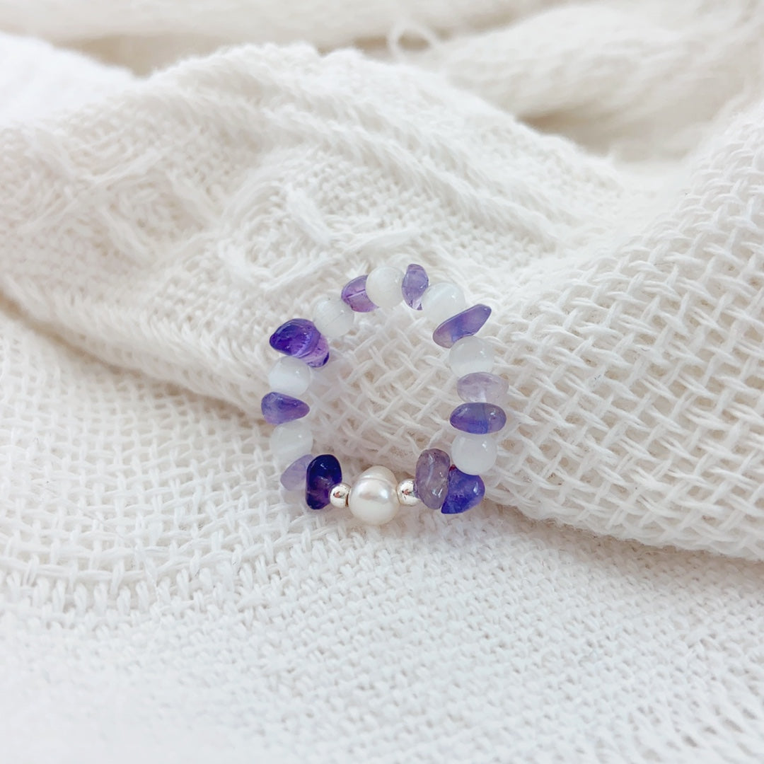 Lumiara Jewellery: Amethyst Chip Ring