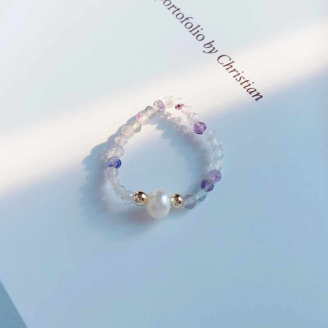 Lumiara Jewellery: Multicolor Elastic Pearl Ring