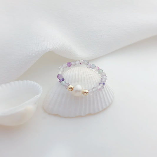 Lumiara Jewellery: Multicolor Elastic Pearl Ring