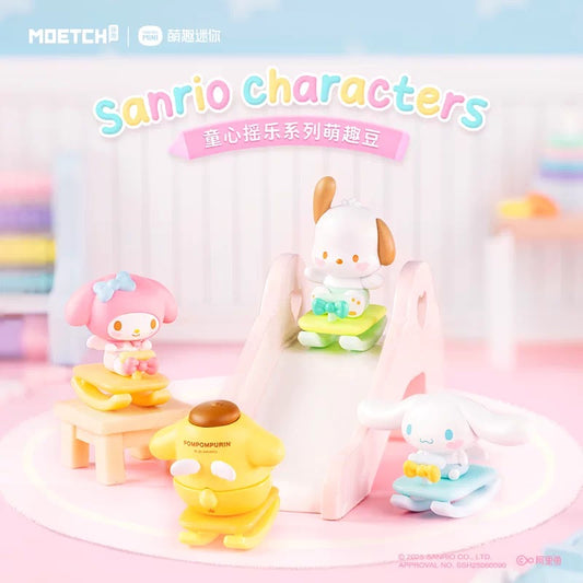 Sanrio Characters wobble mini figures Hello Kitty My Melody Cinnamoroll playground scene