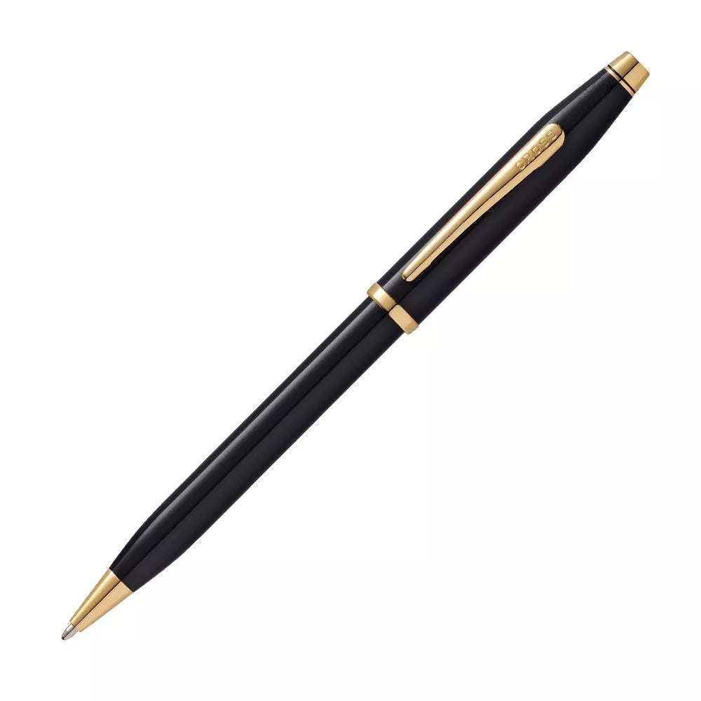 Cross Century II Ballpoint Pen | Black Lacquer & 23ct Gold… — view 4 | luxury pen | XYD PLUS