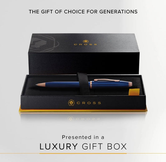 CROSS CENTURY II T/L BLUE LACQ & ROSE GOLD BP — product photo | luxury writing pen | XYD PLUS Gift Studio