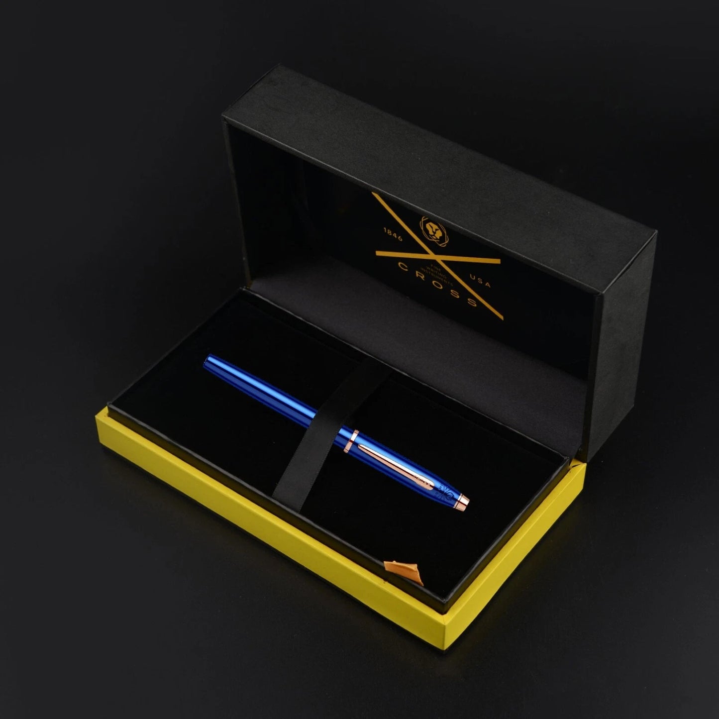Cross Century II Rollerball Pen | Blue Lacquer & Rose Gold… — lifestyle | luxury pen gift Canberra