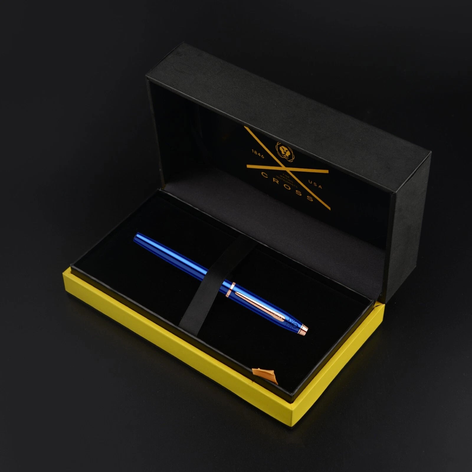 Cross Century II Rollerball Pen | Blue Lacquer & Rose Gold… — lifestyle | luxury pen gift Canberra