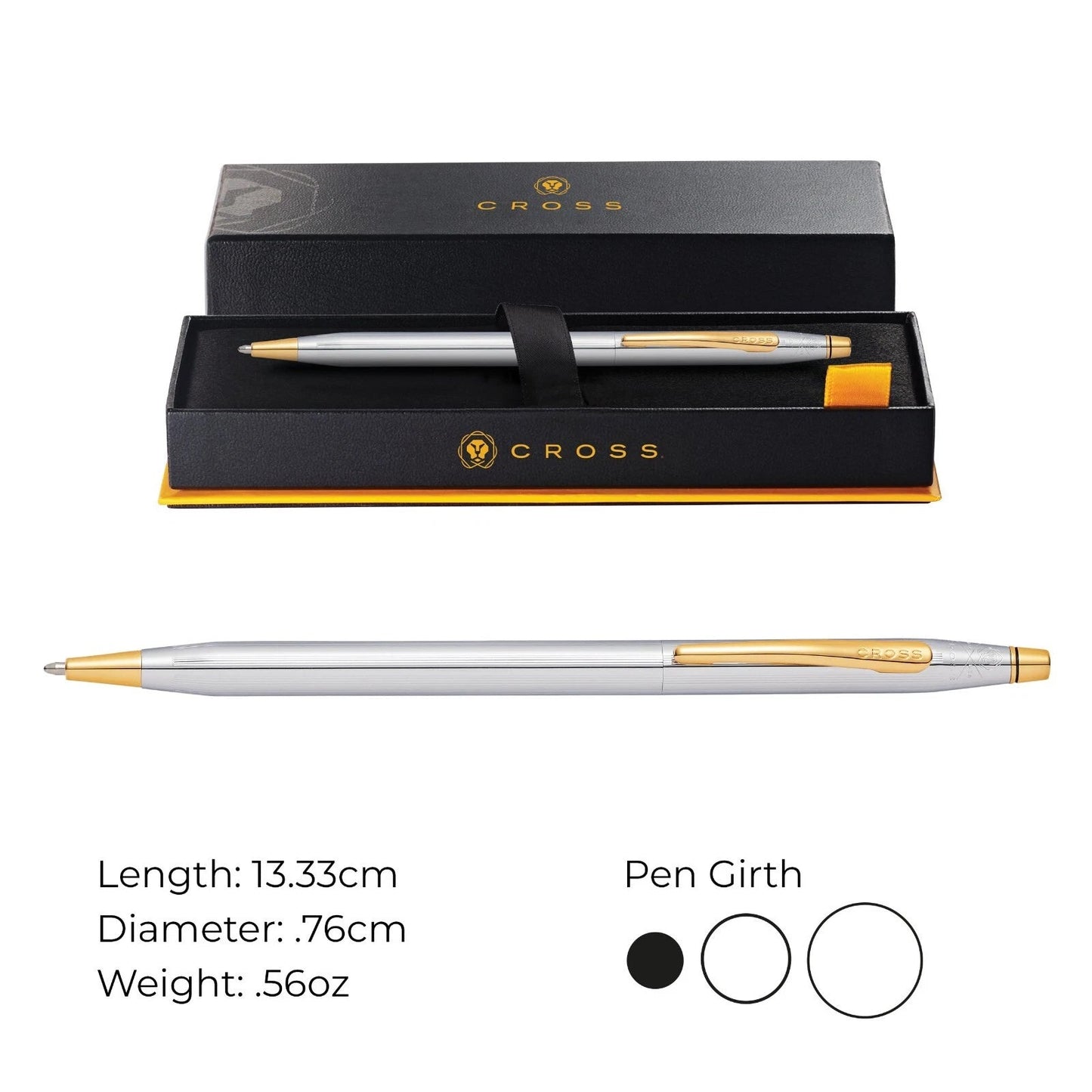 Cross Classic Century Medalist Ballpoint Pen | Chrome &… — view 2 | luxury pen | XYD PLUS