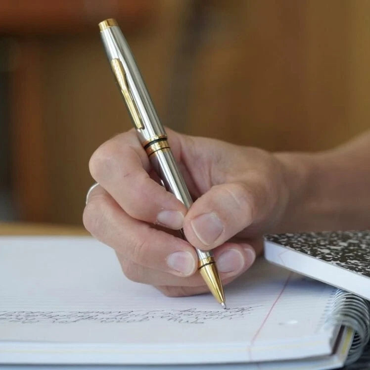 Cross Coventry Ballpoint Pen | Lustrous Chrome & Gold Trim… — lifestyle | luxury pen gift Canberra