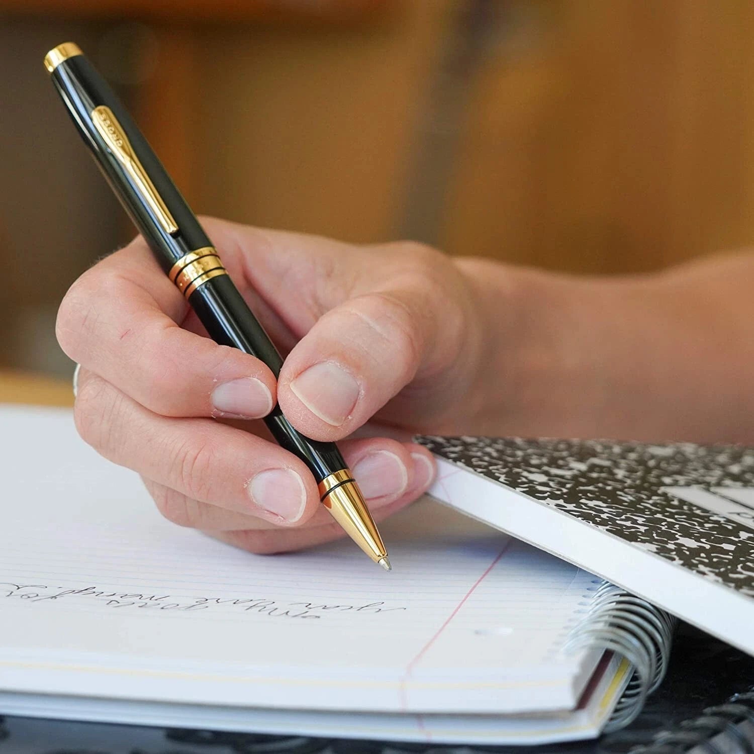 Cross Coventry Ballpoint Pen | Black Lacquer & Gold Trim |… — view 2 | luxury pen | XYD PLUS