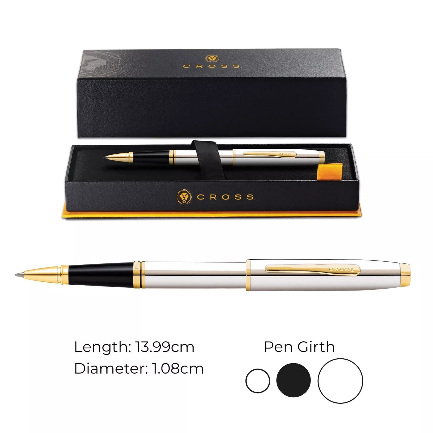 Cross Coventry Rollerball Pen | Gold Lacquer | Smooth… — view 3 | luxury pen | XYD PLUS