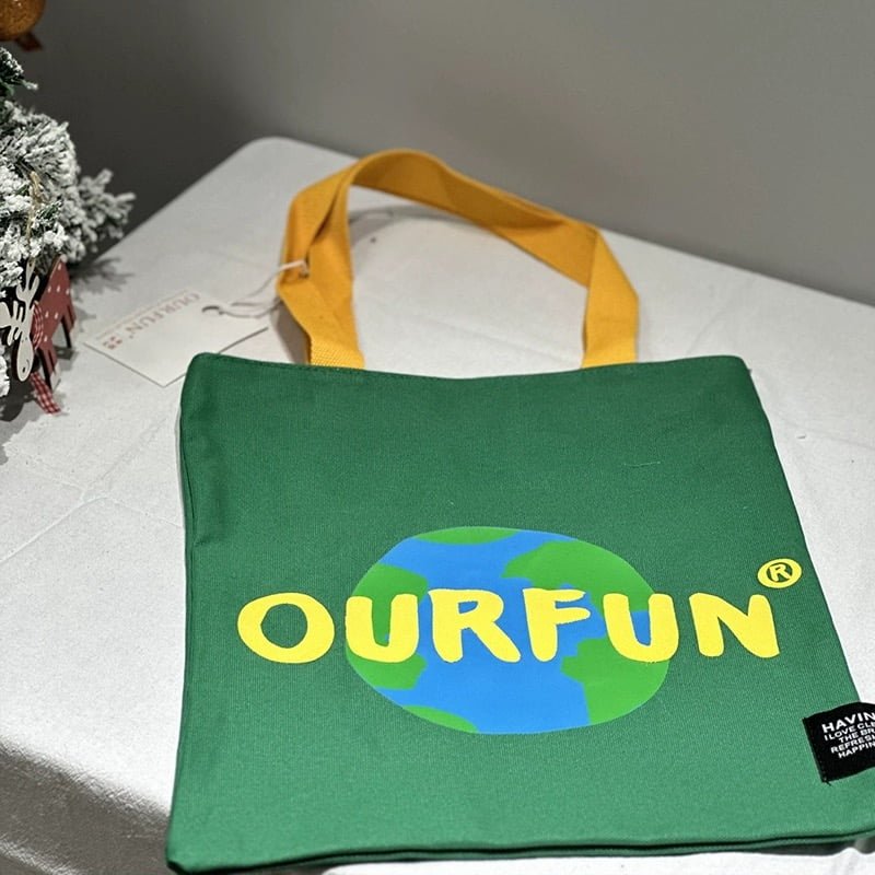 OURFUN Earth Series Tote Bag - Green image