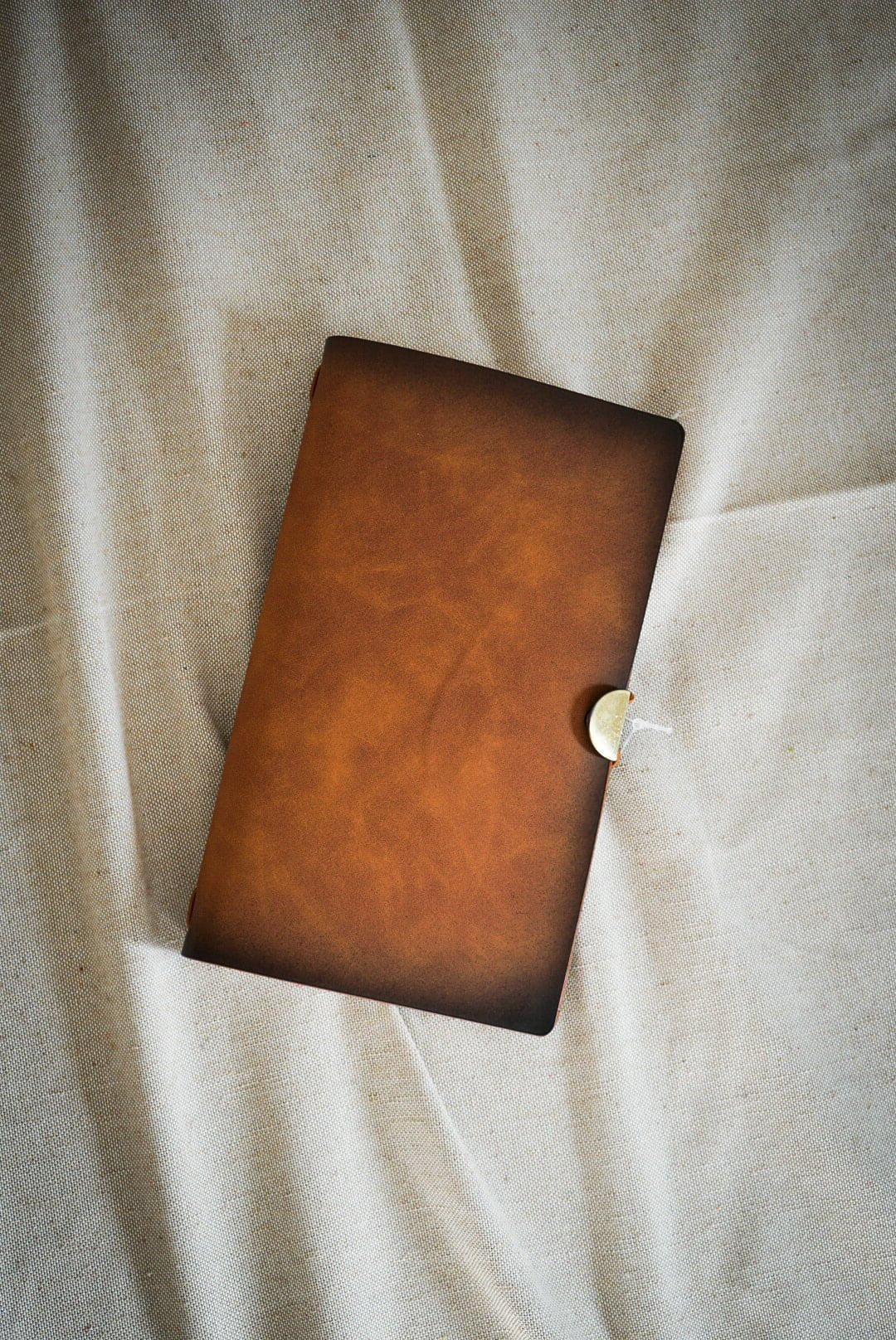 A6 Leather Strap Binder Notebook - Brown image