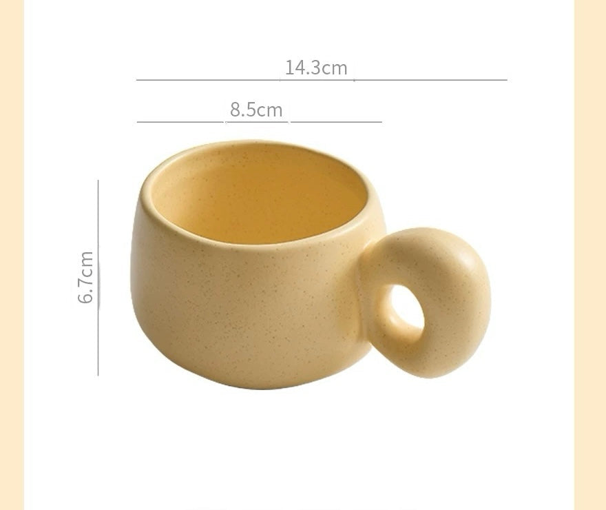 Handmade Ceramic Mug and Plate Set 200ml — view 3 | ceramic | XYD PLUS