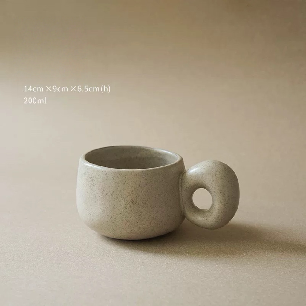 Minimalist Handmade Ceramic Mug Coffee Cup 200ml — view 2 | ceramic | XYD PLUS