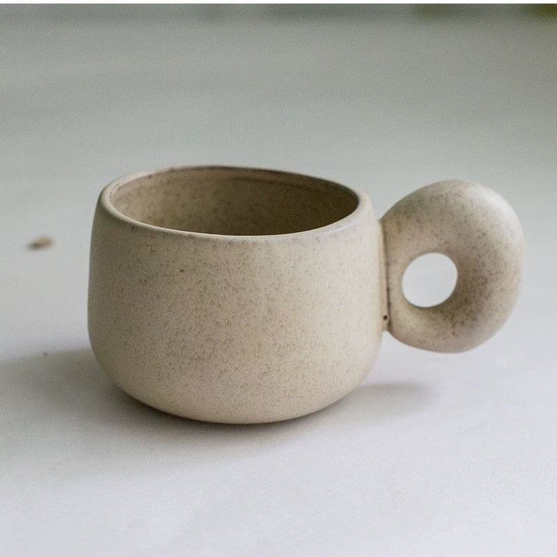 Minimalist Handmade Ceramic Mug Coffee Cup 200ml — view 4 | ceramic | XYD PLUS