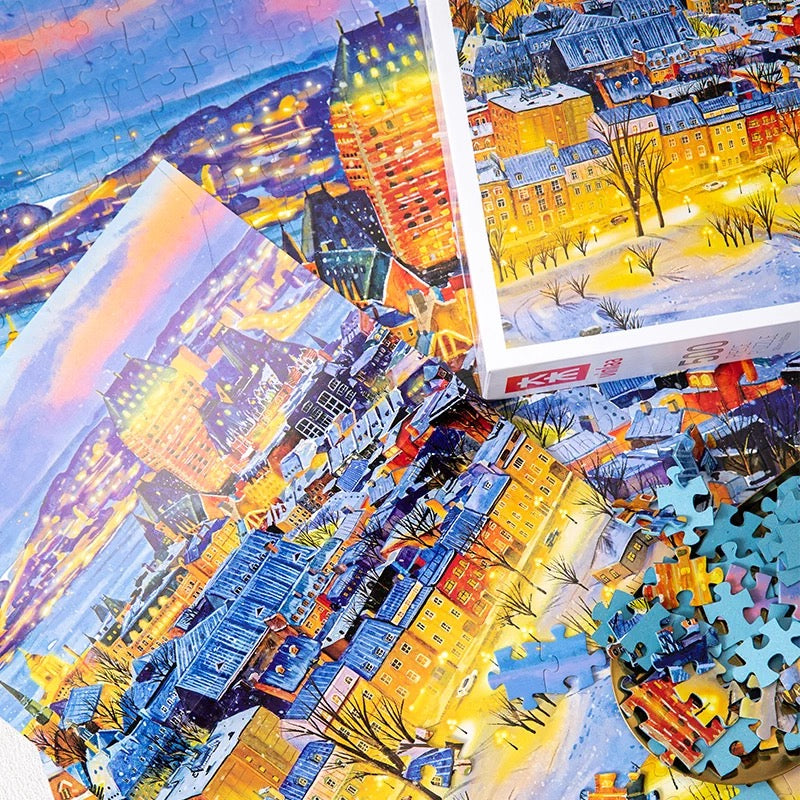 Night of Quebec – 500 Piece Jigsaw Puzzle for Adults | HD… — lifestyle | jigsaw puzzle gift Canberra