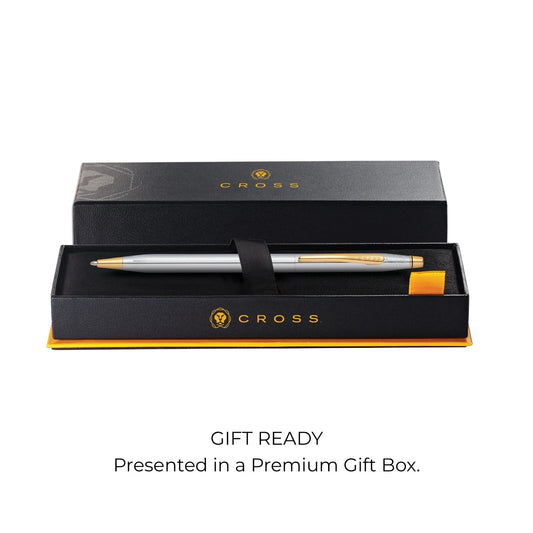 Cross Classic Century Medalist Ballpoint Pen | Chrome & 23ct Gold Two-Tone | Iconic Luxury Writing Instrument | Gift Pen
