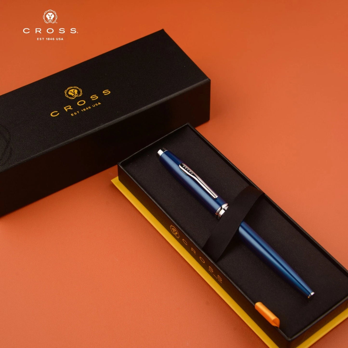 Cross Coventry Rollerball Pen | Blue Lacquer | Smooth Liquid Ink | Luxury Writing Instrument | Elegant Gift Pen