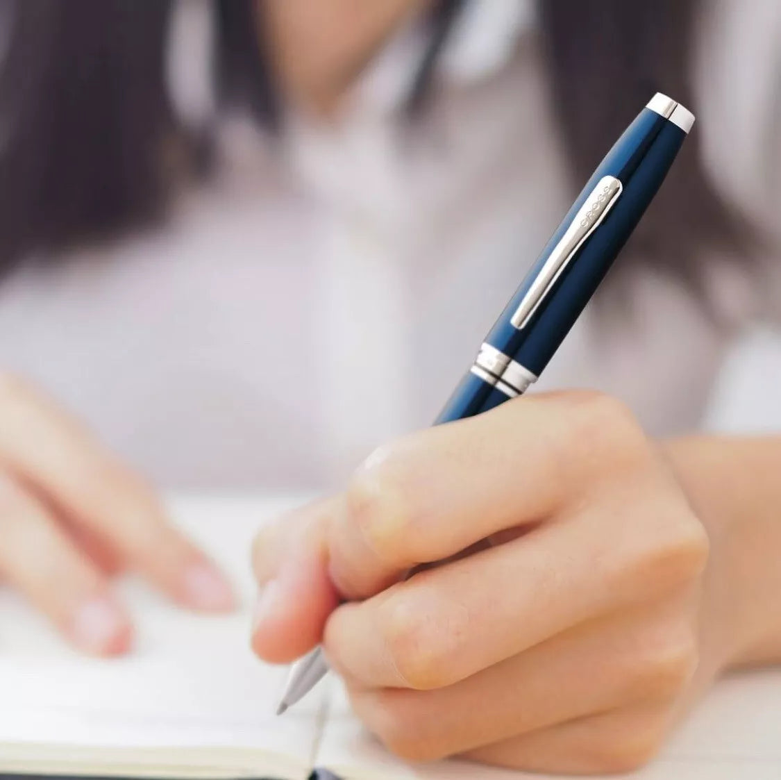 Cross Coventry Rollerball Pen | Blue Lacquer | Smooth Liquid Ink | Luxury Writing Instrument | Elegant Gift Pen