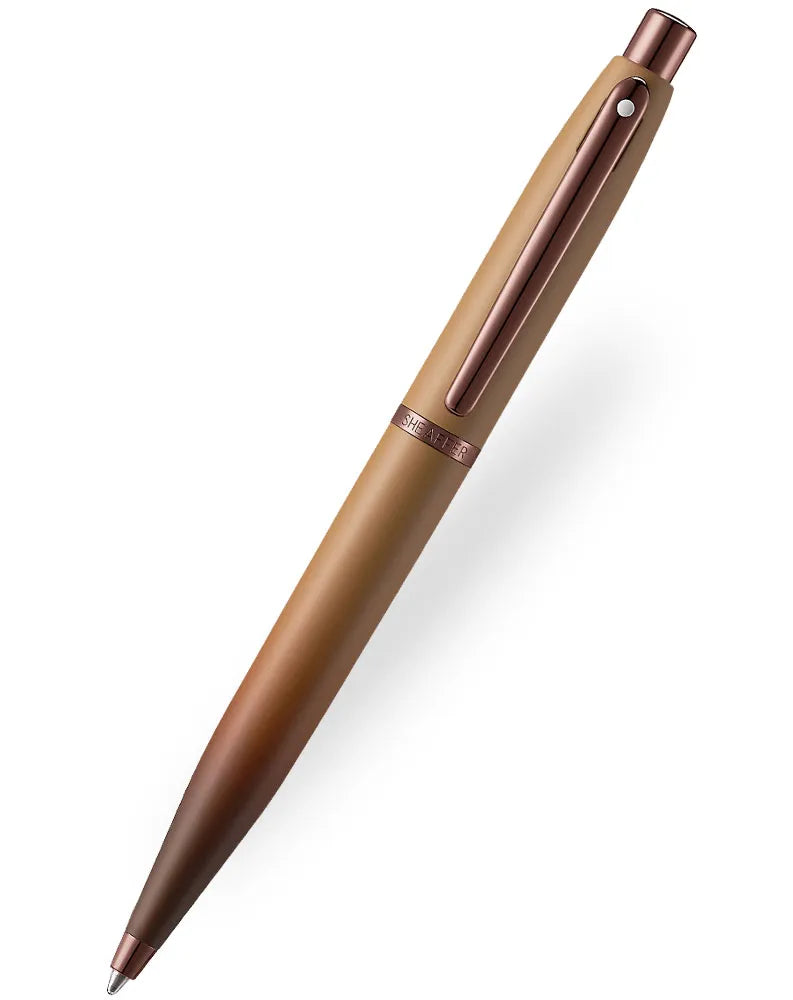 Sheaffer 100 9374 Coffee Edition Matt Brown Ballpoint Pen With Regal PVD Appointments