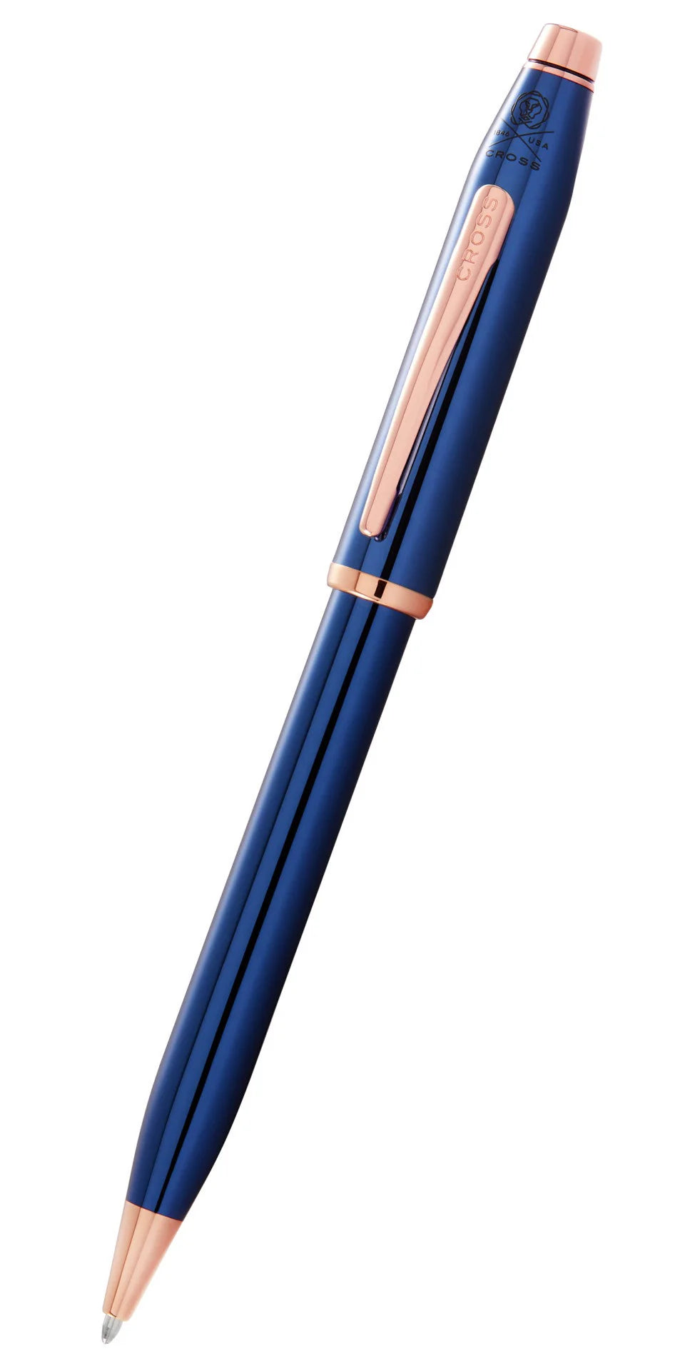 CROSS CENTURY II T/L BLUE LACQ & ROSE GOLD BP